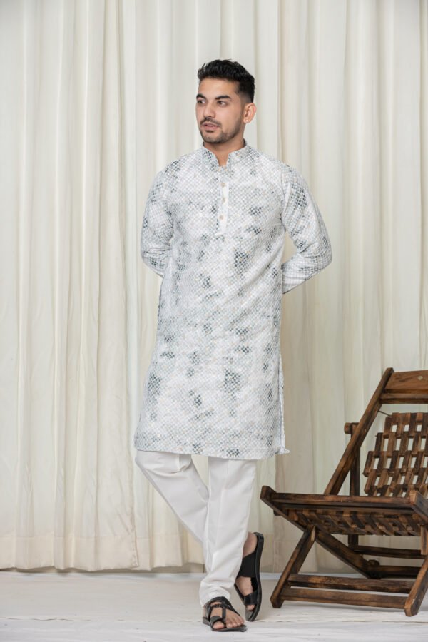 Jacquard Festive Kurta with Pajama