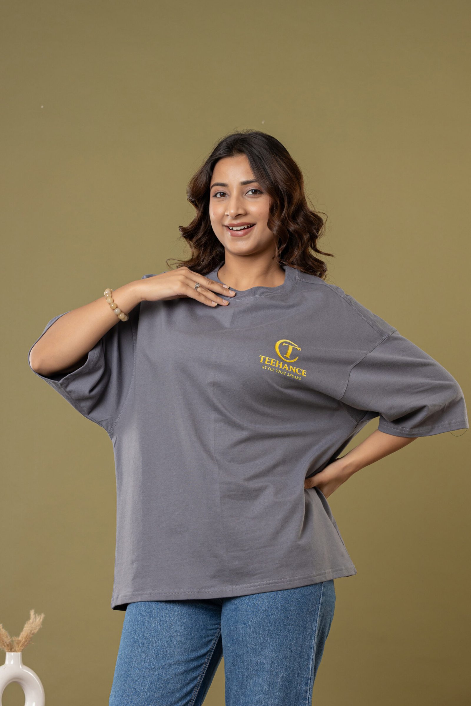 Teehance Oversized Graphic Cotton T-shirt