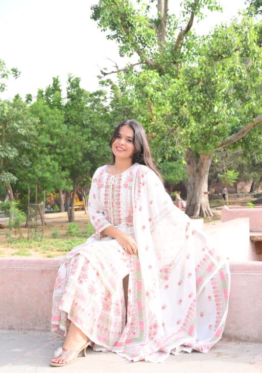Ivory Embroidered Sharara Set with Dupatta