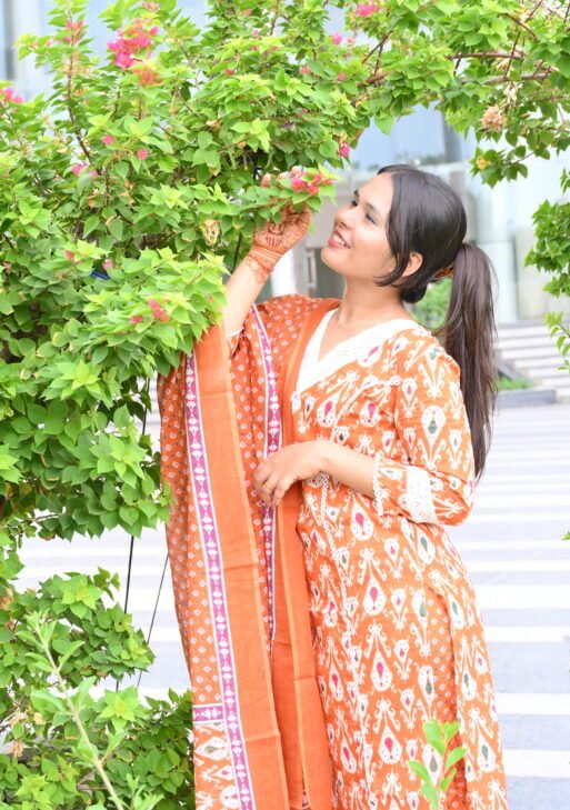Terracotta Grace Kurta Set With Dupatta