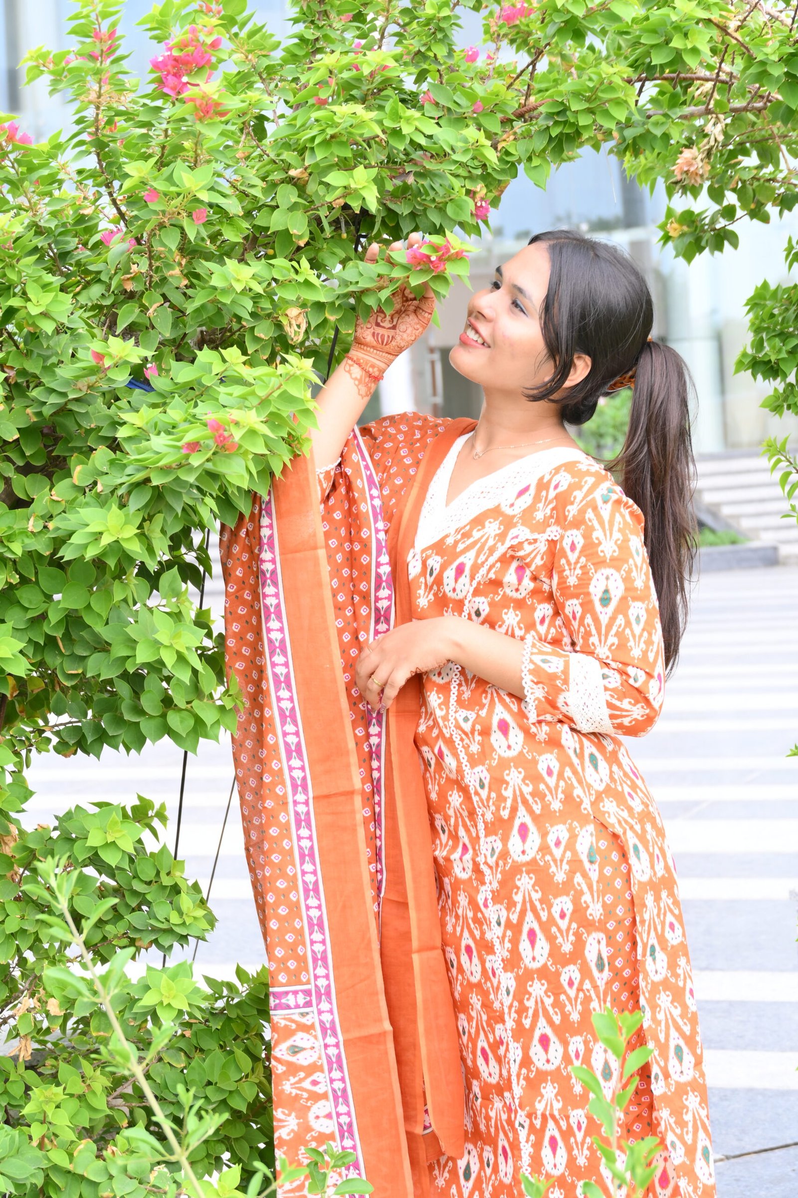 Terracotta Grace Kurta Set With Dupatta