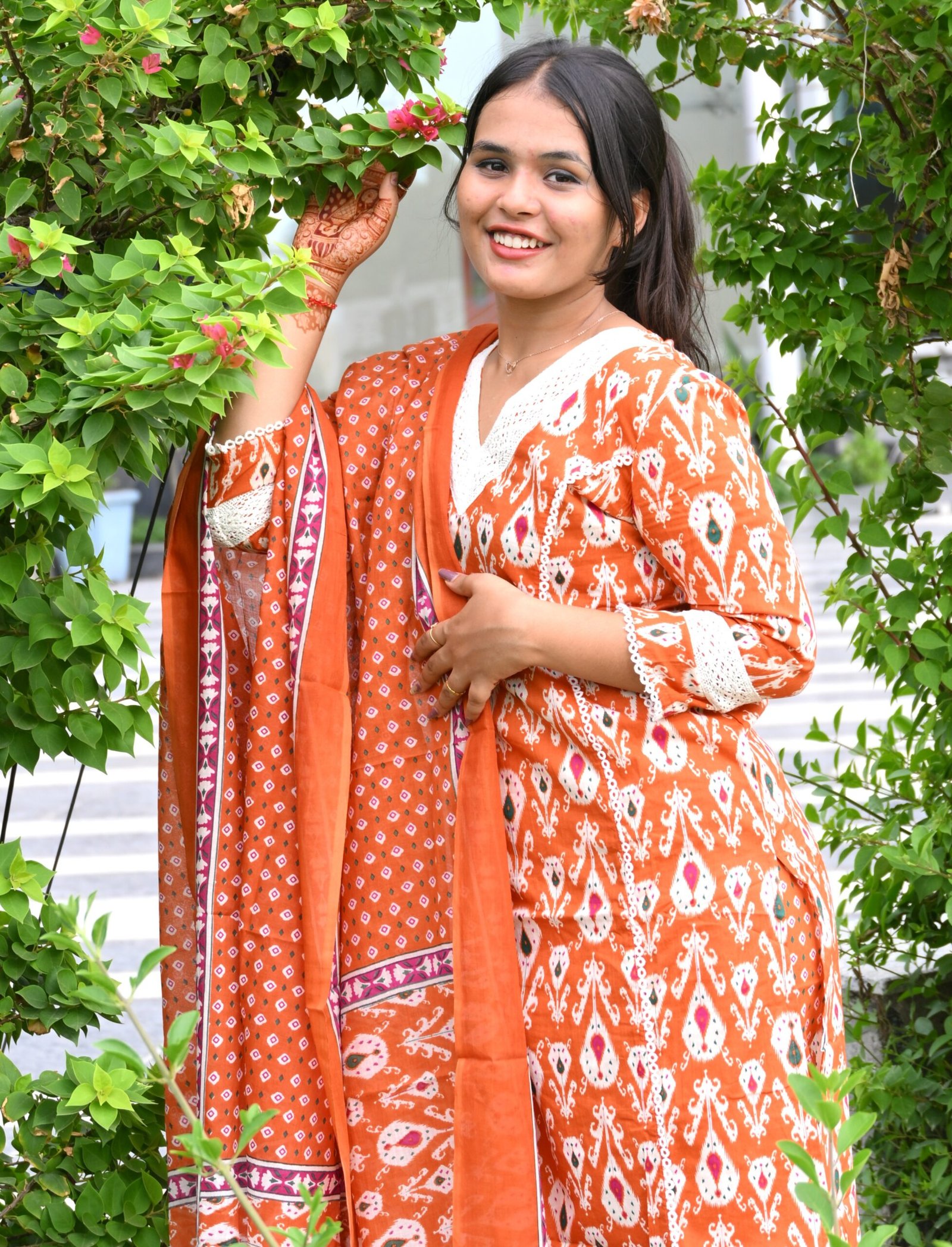 Terracotta Grace Kurta Set With Dupatta
